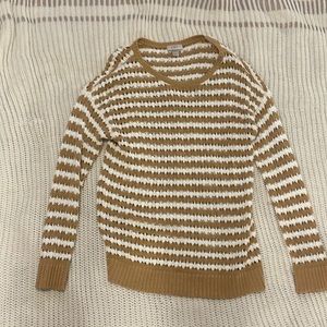 LOFT brown & white sweater. Size xl